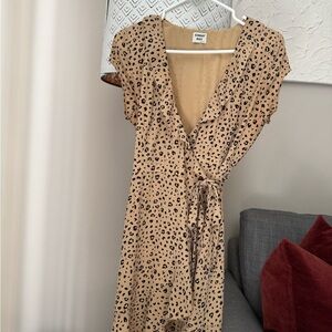 Leopard Print Wrap Dress